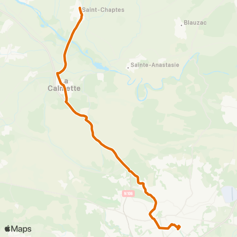 TanGO! Saint Chaptes - Nîmes map