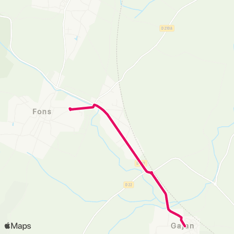 TanGO! - Linges scolaires Desserte des Écoles de Fons / Gajan / St Bauzely map