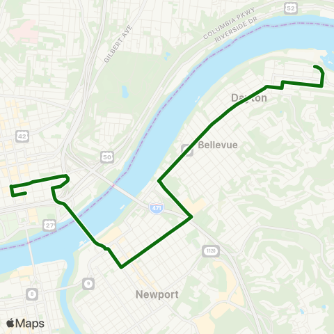 TANK Bellevue / Dayton map