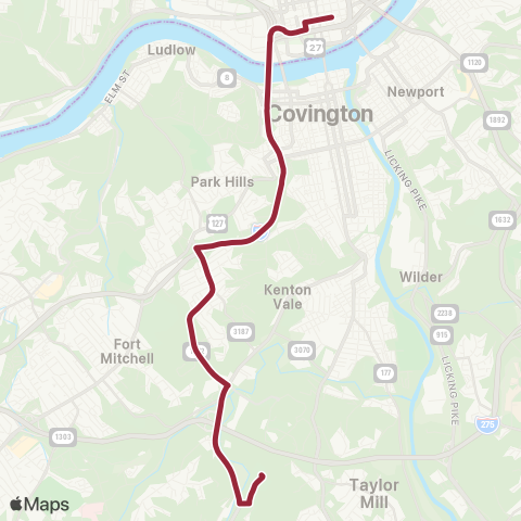 TANK Fort Wright / Lake Park Dr Express map