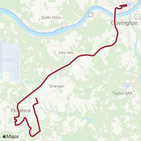 TANK Florence Hub / Industrial Rd Express map
