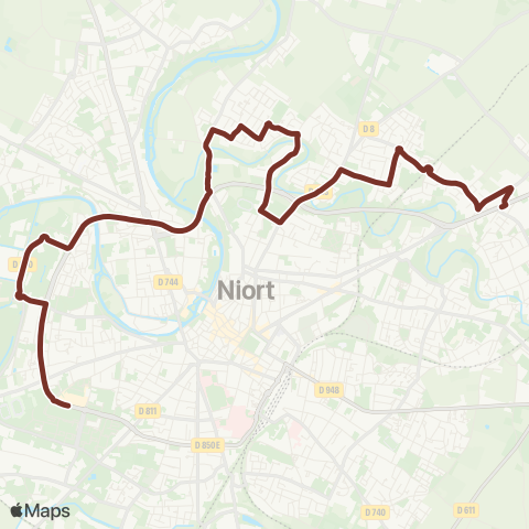 Tanlib Niort Maisons Rouges - Niort Pôle atlantique map