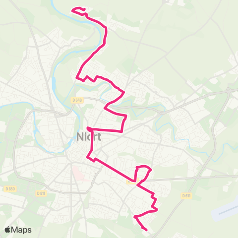 Tanlib Niort Nerval - Niort Surimeau map