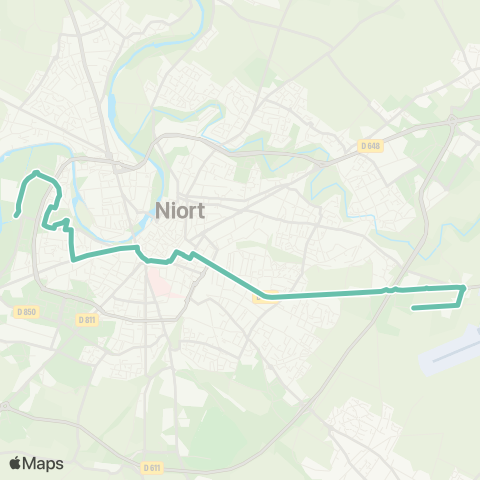 Tanlib Niort Terre de sport - Niort Pôle Univ. map