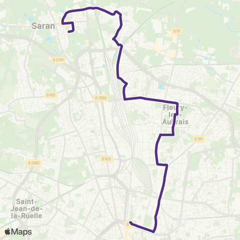 Tao Piscine de Saran - Gare Orléans map