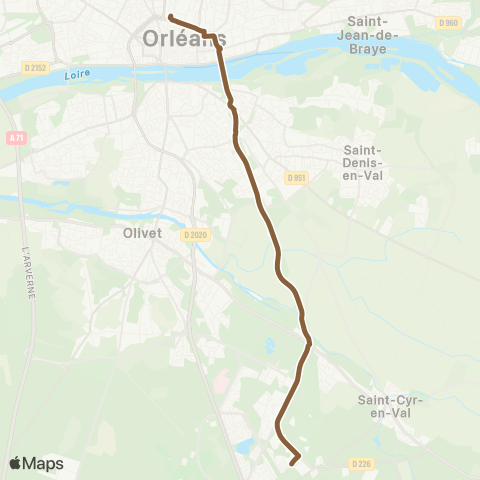 Tao Gare Orléans - ESAT Rodin map