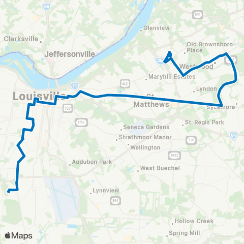 TARC Shelbyville Road – Taylor Boulevard map
