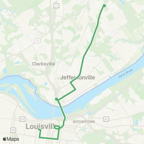 TARC Jeffersonville map
