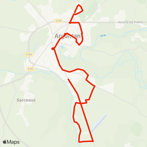 Terres d'Argentan Mobilité Le Coqueret / Sous-préfecture map
