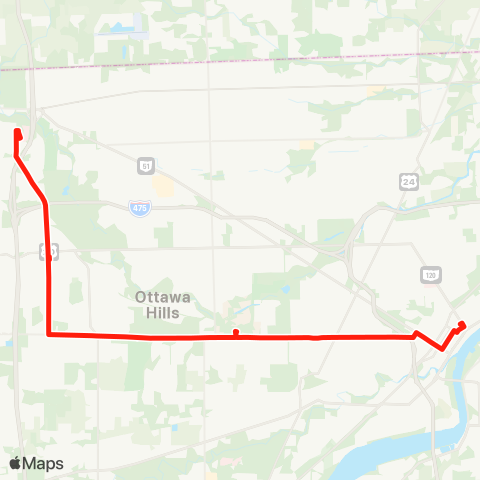 TARTA Flower Hosp Or UT Transit via Dorr St map