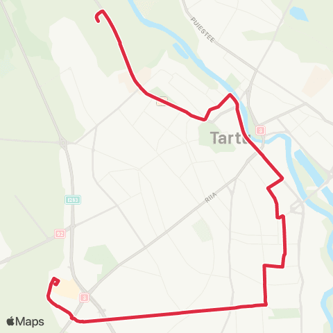 GoBus AS Lõunakeskus - Roheline Park map