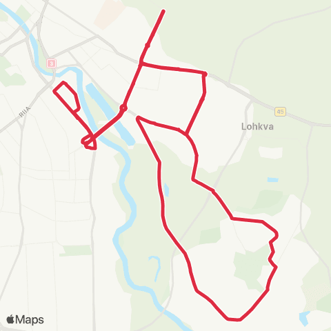 GoBus AS Turu - Annelinn - Ihaste - Annelinn - Turu map