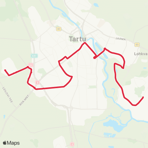 GoBus AS Märja - Lõunakeskus - Kasteheina map