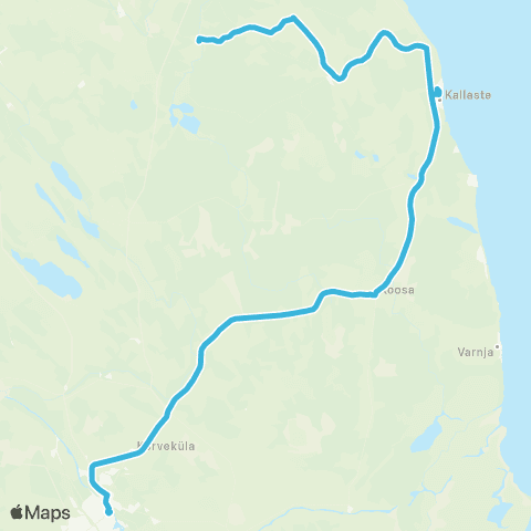 HANSABUSS AS Tartu - Koosa - Alatskivi - Kallaste - Pala - Kääpa map