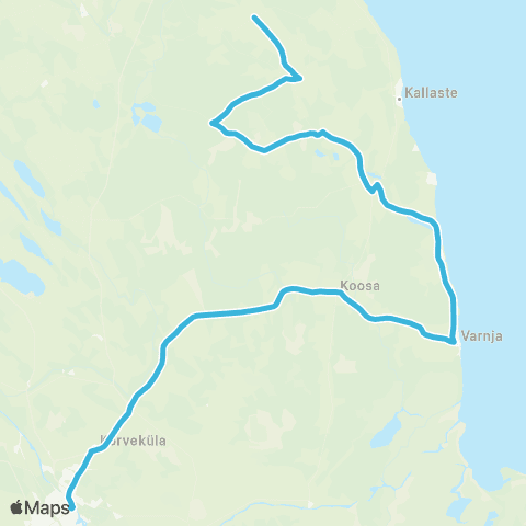 HANSABUSS AS Tartu - Varnja - Alatskivi - Nõva - Pala - (Assikvere) map
