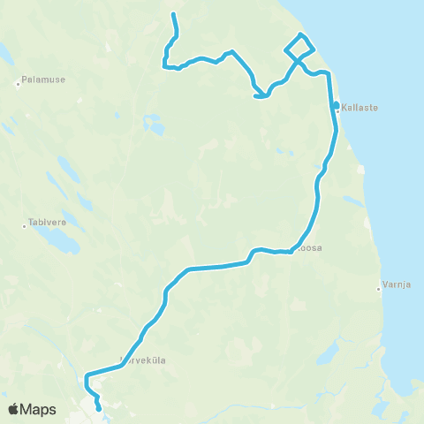 HANSABUSS AS Tartu - Kallaste - Pala - Assikvere - (Ruskavere) map