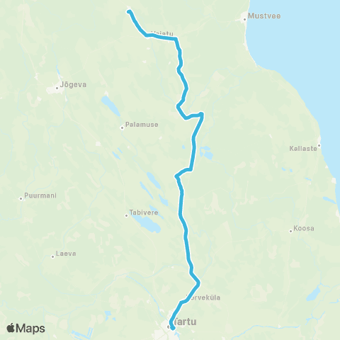 HANSABUSS AS Sadala - Torma - Voore - Vedu - Tartu map