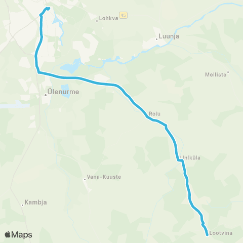 HANSABUSS AS Tartu - Roiu - Uniküla - (Lootvina) map