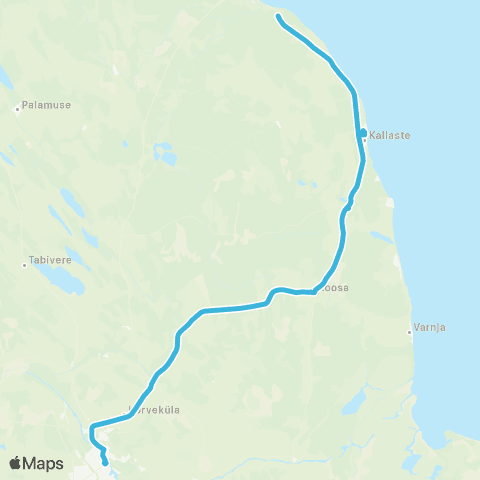 HANSABUSS AS Tartu - Koosa - Alatskivi - Nina - Kallaste - (Paju) map