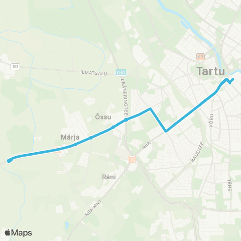 HANSABUSS AS Tartu - Haage - Tartu map