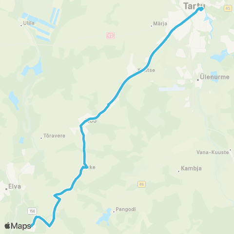 HANSABUSS AS Illi Suvilad - Luke - Nõo - Tartu map