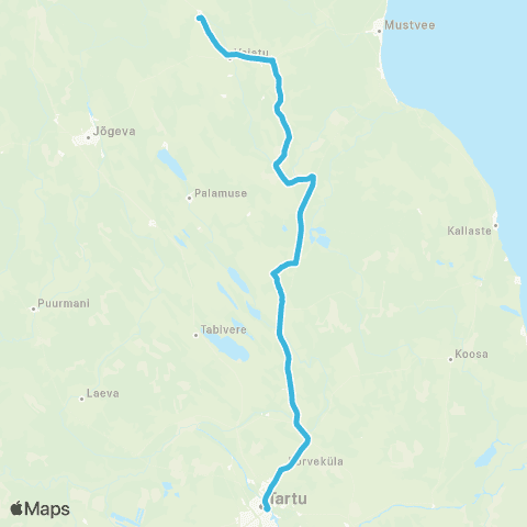 HANSABUSS AS Tartu - Vedu - Voore - Torma - Sadala map