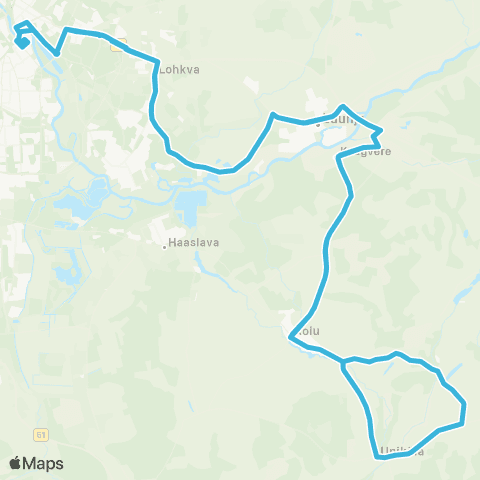 HANSABUSS AS Tartu - Roiu - Kulpna - Tartu map