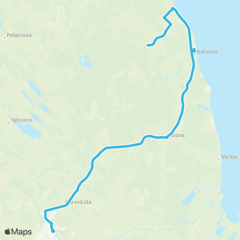 HANSABUSS AS Pala - Kallaste - Alatskivi - Koosa - Tartu map
