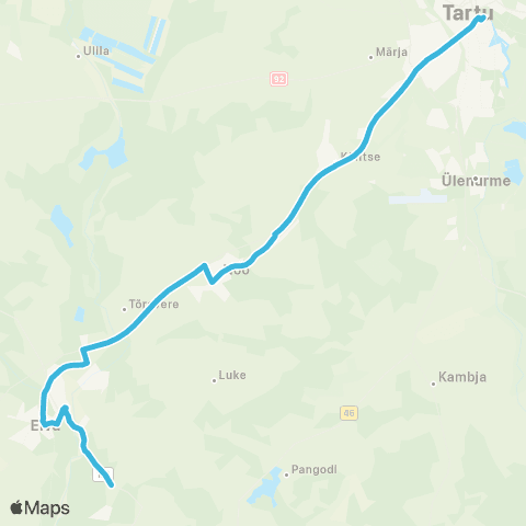 HANSABUSS AS Tartu - Arbimäe - Elva - (Illi Suvilad) - (Elva) map
