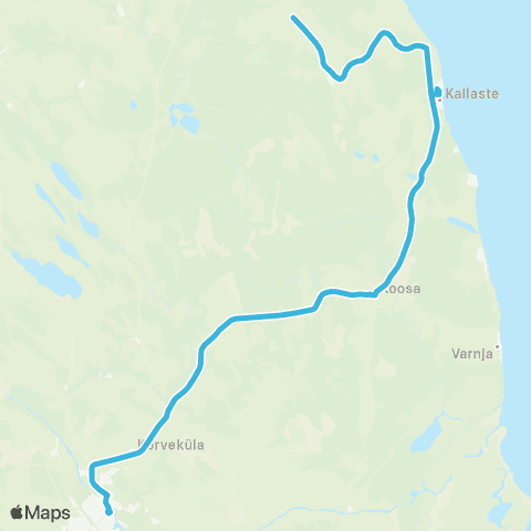 HANSABUSS AS Tartu - Koosa - Alatskivi - Kallaste - Pala - (Assikvere) map