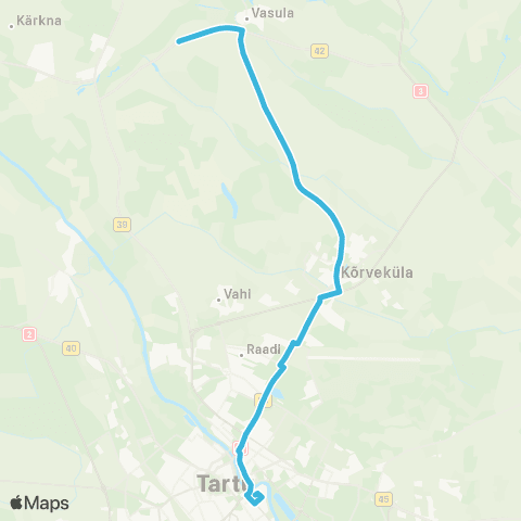 HANSABUSS AS (Õunaaia) - Vasula - Tartu map