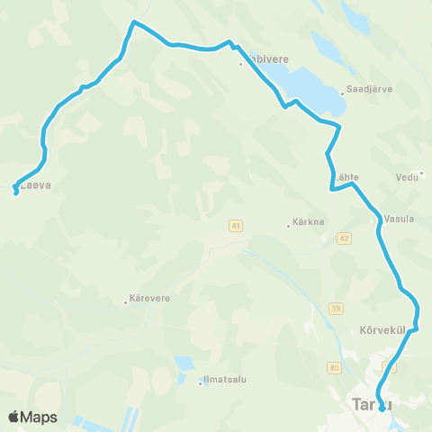 HANSABUSS AS Tartu - Vasula - Lähte - Äksi Keskus - Tabivere - (Laeva) map