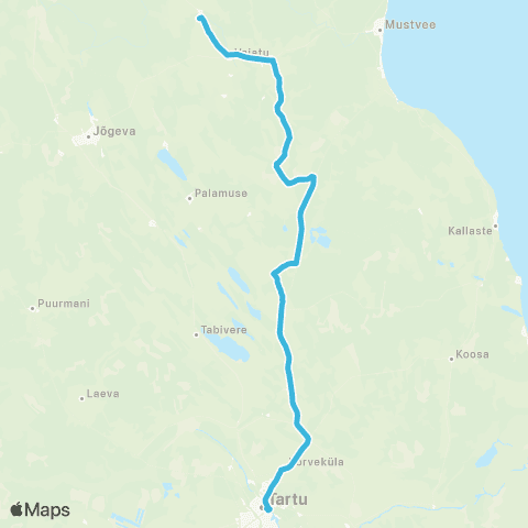 HANSABUSS AS Sadala - Torma - Voore - Vedu - Tartu map