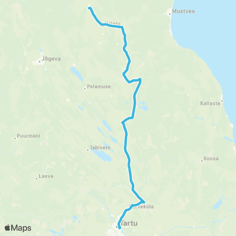 HANSABUSS AS Tartu - Vedu - Voore - Torma - (Sadala) map