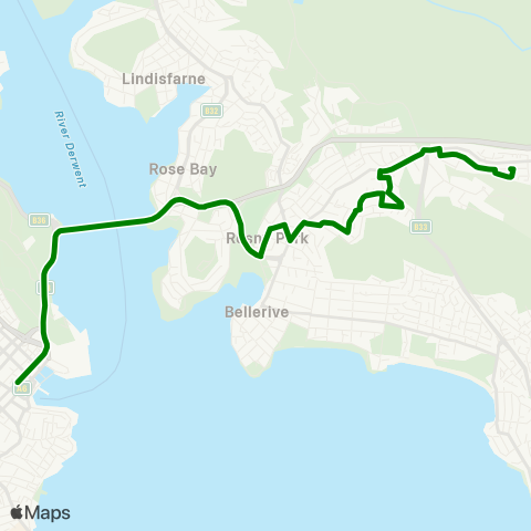 Metro Tasmania Mornington to Hobart City map