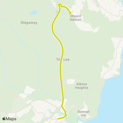 Tassielink Hobart College to Kingston map