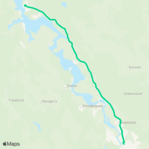 Tasmania Department of State Growth George Town to Launceston map