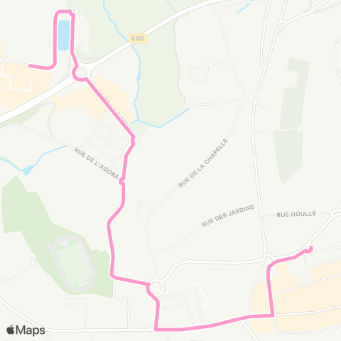Transavold Navette Commerciale ZAC Hekenwald - Gare rout. map