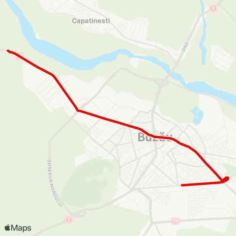 Trans Bus Buzău Gara - Romcarbon - Depozit Ursus map