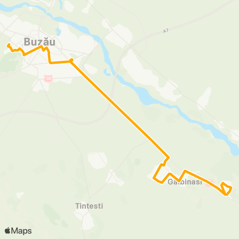 Trans Bus Buzău LPS Micro 14 - Gara CFR - Bentu map