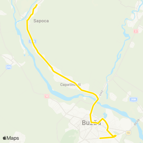 Trans Bus Buzău Gara C.F.R - Carrefour - Sapoca map
