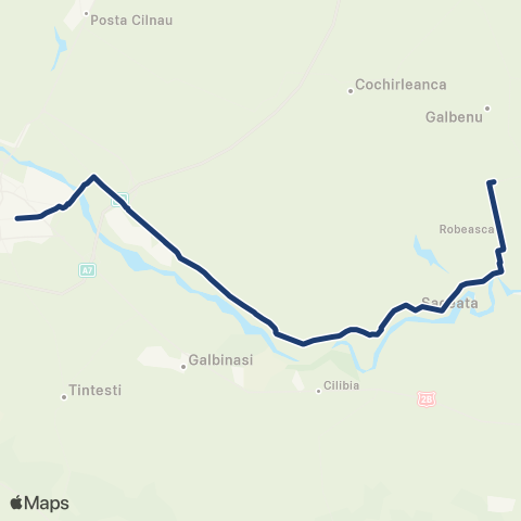 Trans Bus Buzău Gara C.F.R - Sageata - Robeasca map