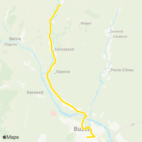 Trans Bus Buzău Gara C.F.R. - Cernatesti - Fulga map