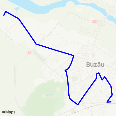 Trans Bus Buzău Gara Tohaneni - Stadion - Comat map