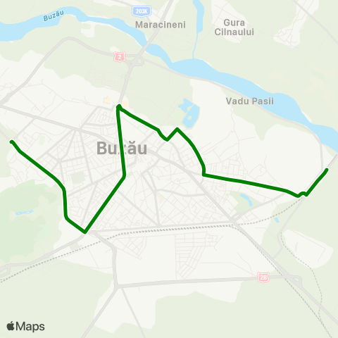 Trans Bus Buzău Horticolei - Carrefour - Micro14 map