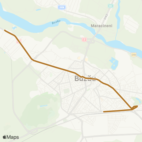 Trans Bus Buzău Comat - Bazar - Gara CFR map