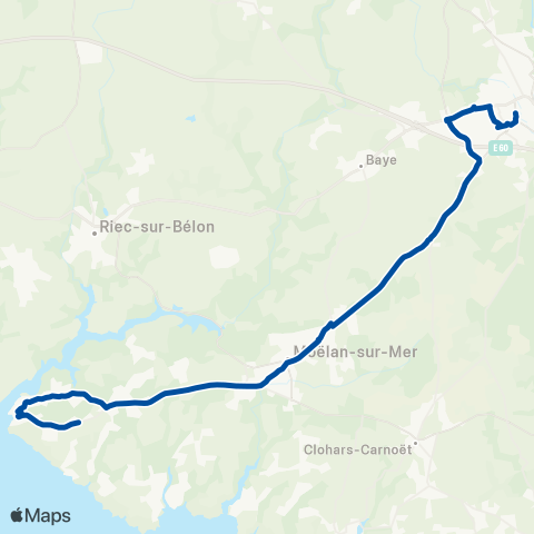 TBK Moëlan-sur-Mer - Quimperlé map