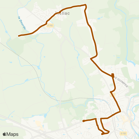 TBK Mellac - Quimperlé (Ex 2 et B) map