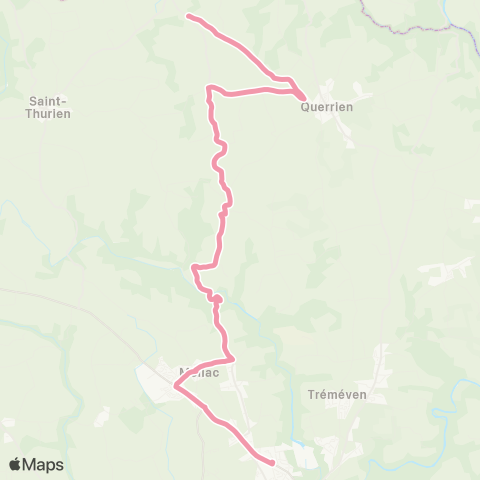 TBK Querrien - Mellac - Quimperlé (Ex 8) map