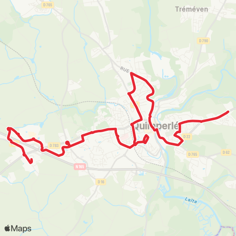 TBK Ligne Urbaine Unique (Ex C) map